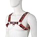 ClearUmm Men's Leather Body Chest Harness Belt with Double-shoulder Cage Belt Adjustable