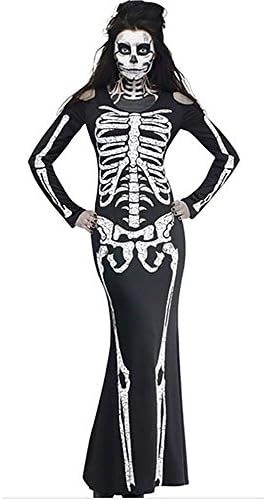 Lada Vida Women's Halloween Customs Skeleton Print Sexy Full Sleeve Long Party Theme 2017