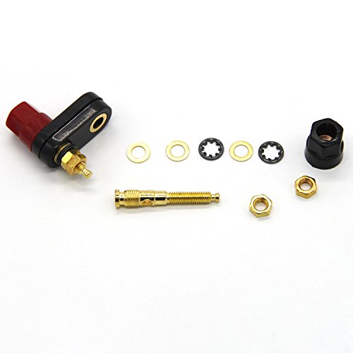Wiwaplex 10Pcs Gold plated Insulated Terminal Binding Post Power Amplifier Dual 2-way Banana Plug Jack - Thumbnail 3