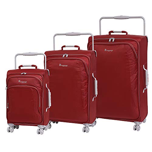 IT Luggage 31.5" World's Lightest 8 Wheel Spinner, Bossa Nova With Vapor Blue Trim