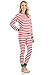 Elowel Adult Womens Mens Family Christmas Fitted Striped Pajamas 100% Cotton