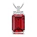 Jewelrypalace Luxury Emerald Cut 9.5ct Created Red Ruby 925 Sterling Silver Pendant Pendant Necklace 18 inches