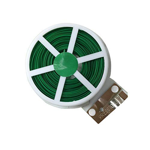 LAIYUHUA 164 Feet Twist Tie Roll Spool Dispenser w/Cutter Secure Garden Plant Multi-Function Cable Snack Tie
