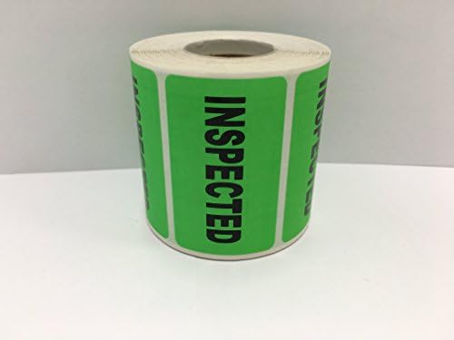 1 Roll 1.5x2.5 Green Inspected Special Handling Shipping Warehouse Inventory Control Pallet Stickers 500 Labels per roll