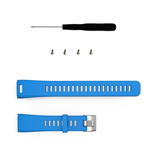 Garmin Vivosmart HR Watch Band, Forthery Smart Watch Silicon Replacement Wrist Band Watchband+ Tools (Blue)