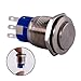 Latching Push Button Switch, URTONE UR193, 1NO1NC SPDT ON/Off 5A 250VAC 30VDC Stainless Steel Shell Suitable for 19mm 3/4