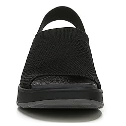 BZees Womens Nouveau Wedge Sandal Black 11 M