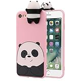 Aurorax 3D Bare Bears Soft Silicone Case For IPhone 6/6s Plus 5.5 (Pink)