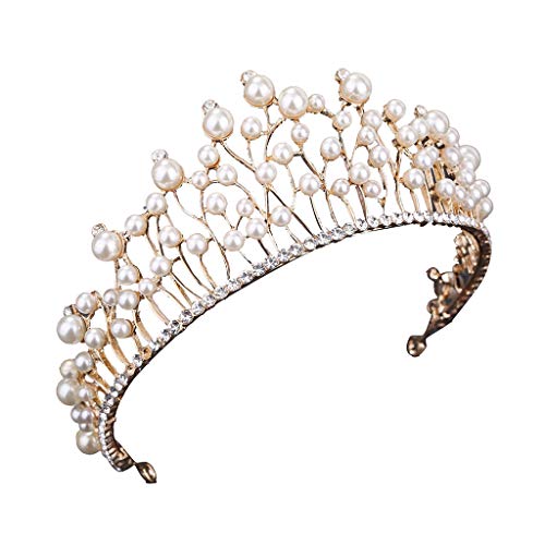 Bohemian European Crown Metal Pearl Crystal Hair Accessories Women's Jewelry,Outsta 2019 Fashion Jewelry Hot Sale!Under 5 Dollars Gifts for Her