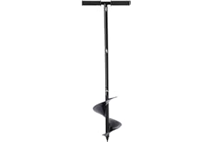 NENCHENGLI Hand Auger Post Hole Digger 7"X 33" Manual Earth Garden Auger Planter Fence Garden Auger for Drill Post Hole Auger for Planting Trees, Seedlings, Deep Cultivating