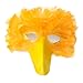 Partygaga Black Feather Bird Mask with Yellow Beak Men Women Adult for Halloween