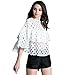 BLDO Women's Summer Loose Ruffles Lace Blouse Shirt Tops