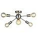 6 Light Sputnik Ceiling Light Brushed Nickel Modern Starburst Chandelier Lighting Mid Century Pendant Light by TUDOLIGHT 