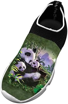 Sports Flywire Knitting Leisure Shoes For Unisex Children,Print Panda Cuddles,3 D(M) Us Big Kid