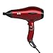 BERTA 1875W Tourmaline Ceramic & Negative Ionic Hair Dryer, 2 Speed 3 Heat Settings Cool Button with 4 Attachments, Professional Blow Dryer (Red)