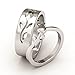 EVBEA Wedding Bands Vintage Flower Promise Rings for Couples