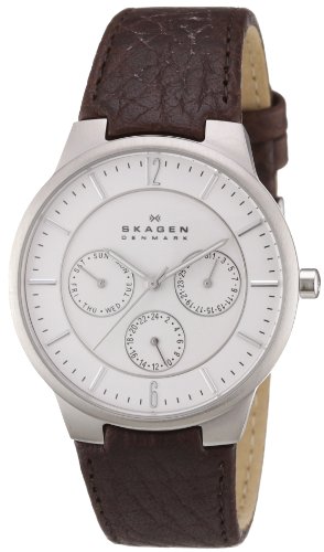 Skagen Men's 331XLSL1 Jonas Dark Brown Leather Watch