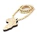 Baoyi Jewelry New Africa Map Wooden Hip-hop Wooden Pendant Piece Wood Bead Chain Good Wood Style for Men