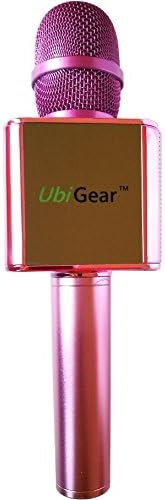 UbiGear 3-in-1 Portable Wireless Karaoke Microphone,Mini Handheld Cellphone Karaoke Player Built-in Bluetooth Speaker,Karaoke MIC Machine Home KTV for iPhone and Android Smartphone (Pink)