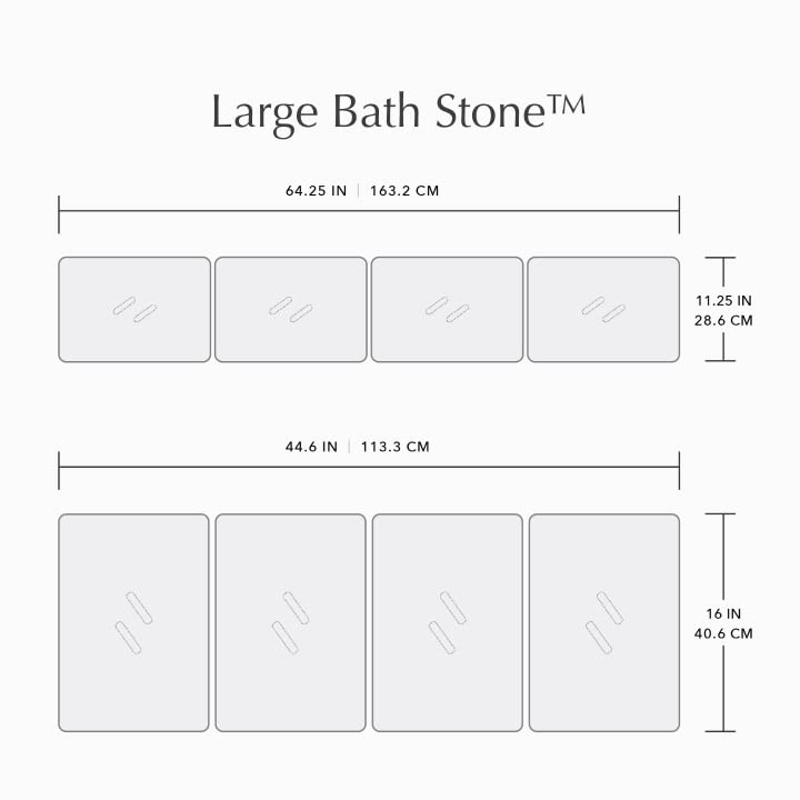 Dorai Home Large Bath Stone Luxury Bathmat Instantly Removes Water NonSlip Surface