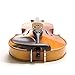 Mendini MV400 Ebony Fitted Solid Wood Violin with Hard Case, Shoulder Rest, Bow, Rosin, Extra Bridge and Strings - Size 1/4