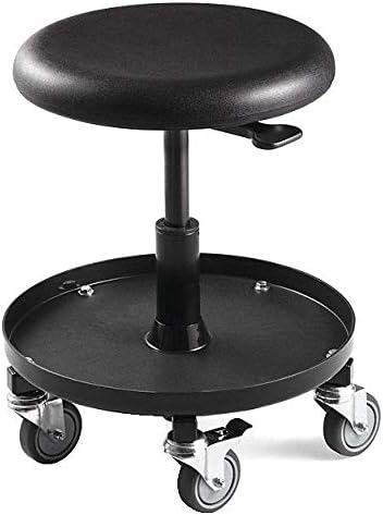 Round Stool, Height Range 20" to 27", Polyurethane