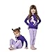 Girls Pajamas Unicorn Pegasus Lips 2 Piece 100% Super Soft Cotton, Purple, 4 Years