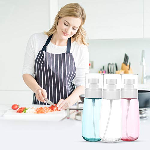 MAQUITA 6 Packs Spray Bottle 3.38oz/100ml Empty Bottle Accessories Refillable Container Large Travel Multifunction Clear Bottle for Perfumes Essential Oil(3 color)