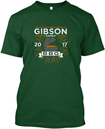 teespring Men's Novelty Slogan Standard Unisex T-Shirt - Gibson Family 2017 BBQ