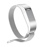 GELISHI Fitbit Flex Band Replacement with Stainless Steel Wireless Activity Bracelet Sport Wristband No Tracker - Silver Small