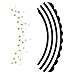 Cupcake Wrappers - Black & White Wedding, Bridal & Baby Shower, Birthday Party Supplies, Reversible Neutral Gender Dessert Wraps - She Said Yes, Hollywood NYE,Grad (Stripe, Gold Silver Dot, 24 Count)