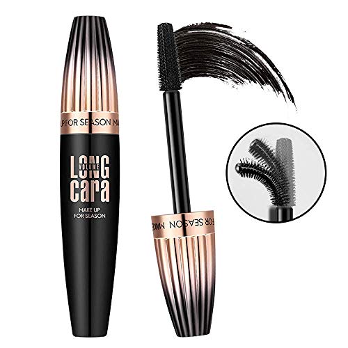 4D Silk Fiber Eyelash Mascara Natural Thickening and Lengthening Mascara, Instant, Waterproof, Long-lasting, Clump-Free Application