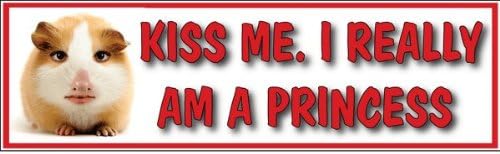 Kiss Me. I really Am a Princess. Hamster; Bumper Sticker