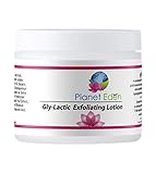 Planet Eden 20% Gly-Lactic Exfoliating Lotion with 10% Glycolic and 10% Lactic Acids - Natural Ingredients with Hyaluronic Acid for Dark Spots, Wrinkles, Dull Skin, Aging and Sun damaged Skin (2 OZ)