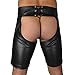 KILLREAL Men's Sexy Lace Up Faux Leather Short Pants PVC Underwear Boxer Briefs