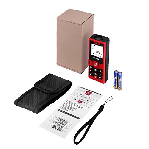 BEVA Laser Distance Measure 196Feet Large LCD Backlit Handheld Digital Laser Distance Meter with Mute Function Measuring Device with Pythagorean Mode, Area, Volume, Distance Measurement