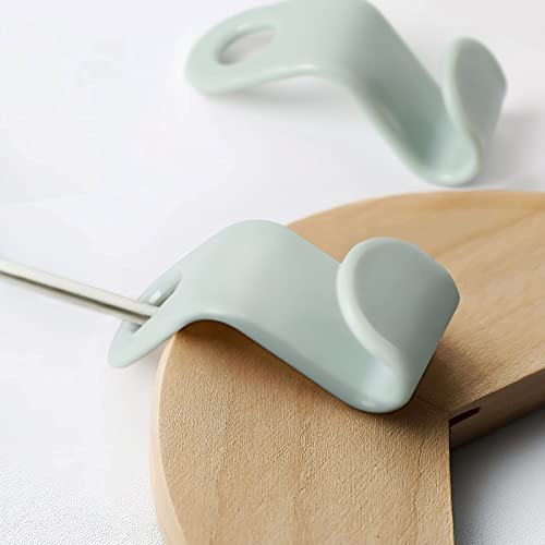BOZILY 50 Pack Space Saving Clothes Hanger Hook Connecting Hooks Hanging Hooks Clothes Hangers Green