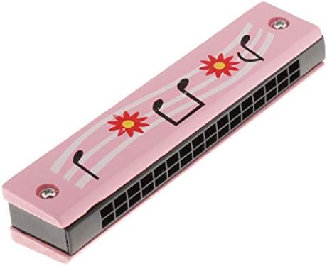 定番 のp Prettyia ハーモニカ 木製 16穴 子供用 キッズ 初心者 楽器 知育玩具 楽器玩具 おもちゃ 持ち運び便利 かわいい ピンク 人気急上昇 の