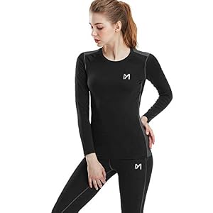 MEETYOO Women’s Thermal Underwear Set, Ultra Soft Base Layer for Ladies, Fleece Lined Long Johns Sport Top&Leggings Set…