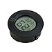 Amrka Mini Indoor Outdoor LCD Hygrometer Humidity Thermometer Round Temperature Meter (Black)