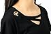 Cute Shirts for Women Criss Cross V-Neck Trendy Short Sleeve Tops(Black,M)