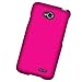 LG Optimus L70 (Metro PCS) Slim Light Hybrid Snap On Non-Slip Matte Hard Case Protex Rubberized Rubber Coating Protective Case - Rose Pink - Retail Packaging