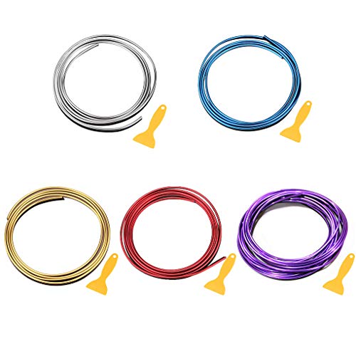 OmkuwlQ 5 Meters Car Door Dashboard Air Outlet Steering Simidi-Inner Flexible Strips Decoration Line Styling Car-Shaper Accessories