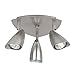 GLOBE Electric Grayson 3-Light Track Lighting Canopy, Brushed Steel,58929