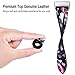 Maledan Compatible with Charge 3 and Charge 4 Bands for Women Girls, Slim Genuine Leather Band Replacement for Charge 4/Charge 3/Charge 3 SE Large, Black/Rose Floral