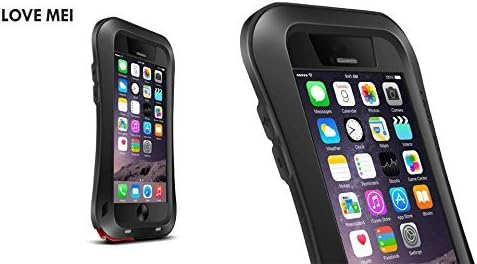 Iphone 6 Plus Case,elecase Hard Metal Corning Gorilla Glass Shockproof/dustproof/watertherproof Cover Case for Iphone 6 Plus 5.5 Inch(black)