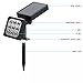 Solar Lights, 2-in-1 Waterproof Outdoor Solar Landscape Spotlights Adjustable Wall Light Landscape Light Security Lighting Dark Sensing Auto On/Off for Patio Deck Yard Garden Driveway Pathway (2 pack)