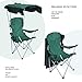 Besthls Canopy Camping Chairs, Portable Quad Folding Recliner Lawn Chair with Shade and Cup Holder for Adult Outdoor Events,Greenthumb 3