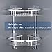 Bathroom Corner Shelf ,2 Tiers Shower Shelf (No Drilling) Durable Aluminum Adhesive Suction Corner Shelves