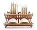 Lovely Bamboo Dish Rack for Drying Full-Size Dinner Plates, Compact and Sturdy Design, Foldaway